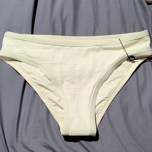 Blackbough Monogram Bikini Bottom Cream Textured NWT Size S